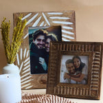 Carved Leaf Photo Frame & Modern Square Wooden Frame made by wooden