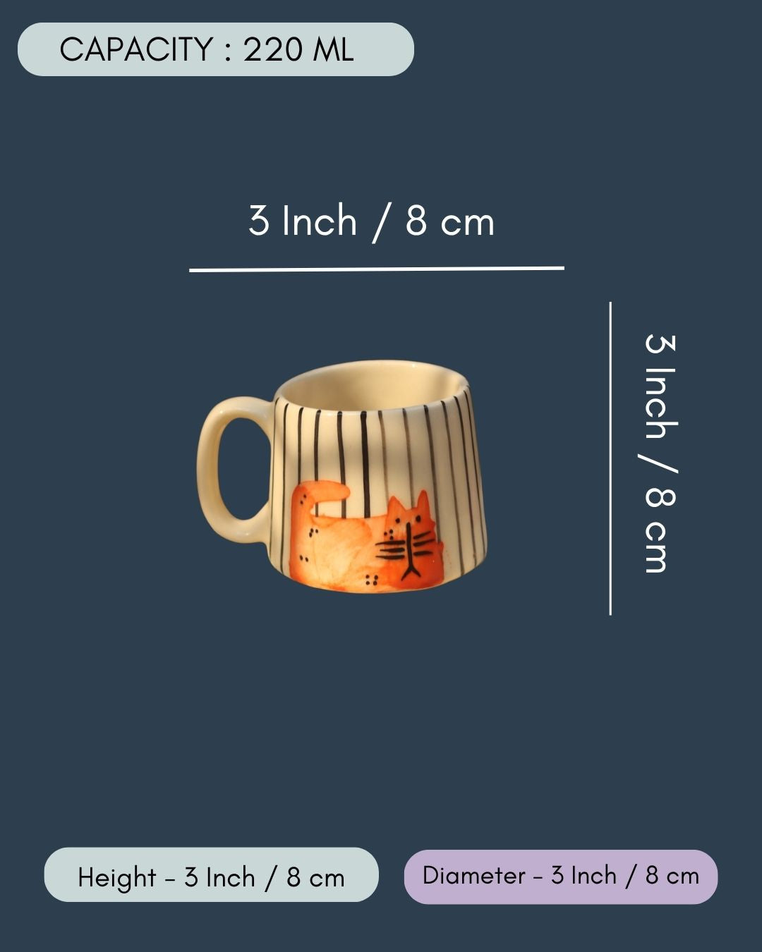 Stripey Kitty Mug