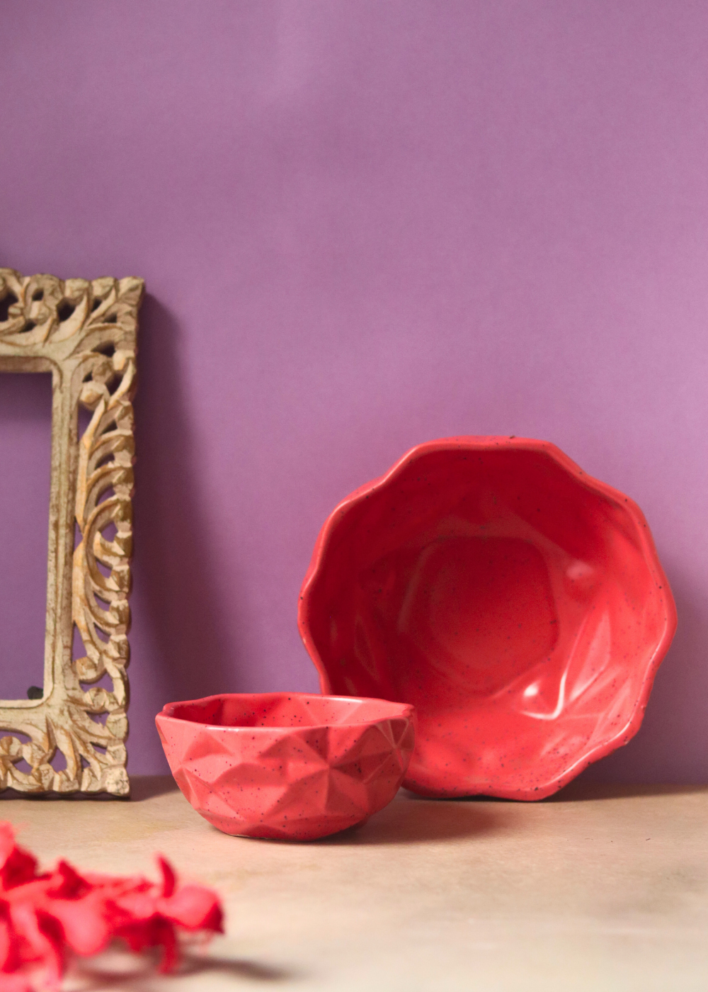 Red Diamond Breakfast Bowl - Set of two