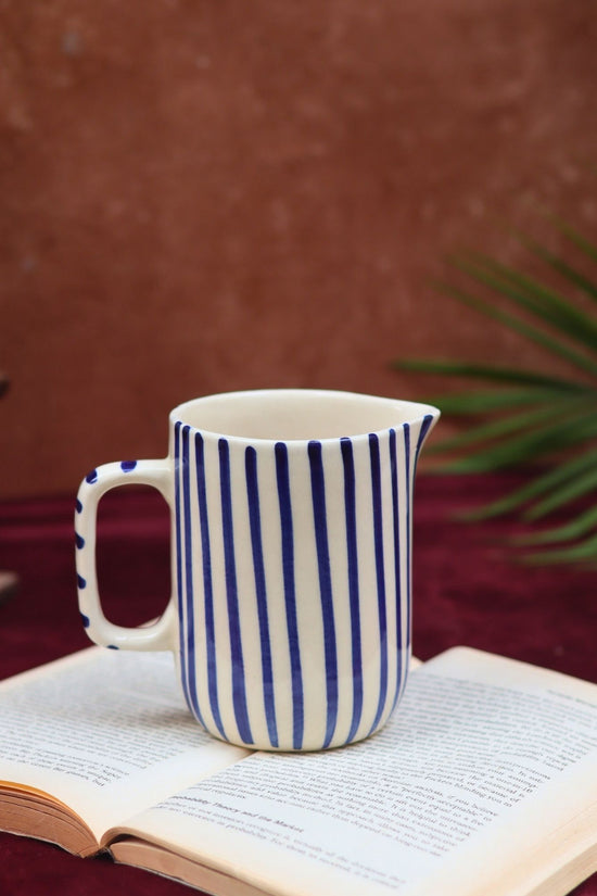 handmade Blue striped jug