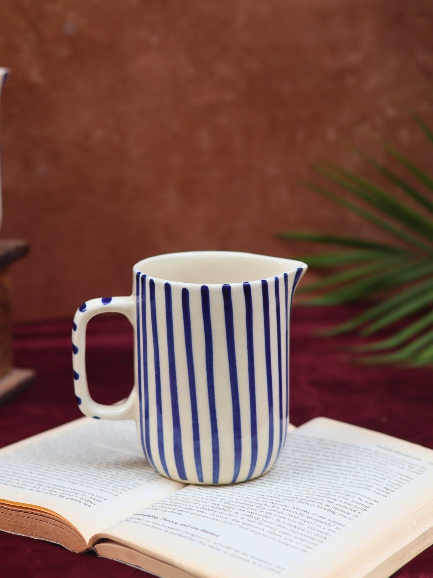 handmade Blue striped jug