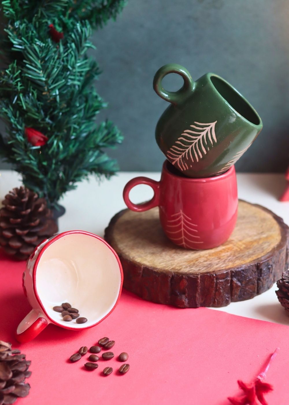 handmade Set of 3 - Jolly Mugs