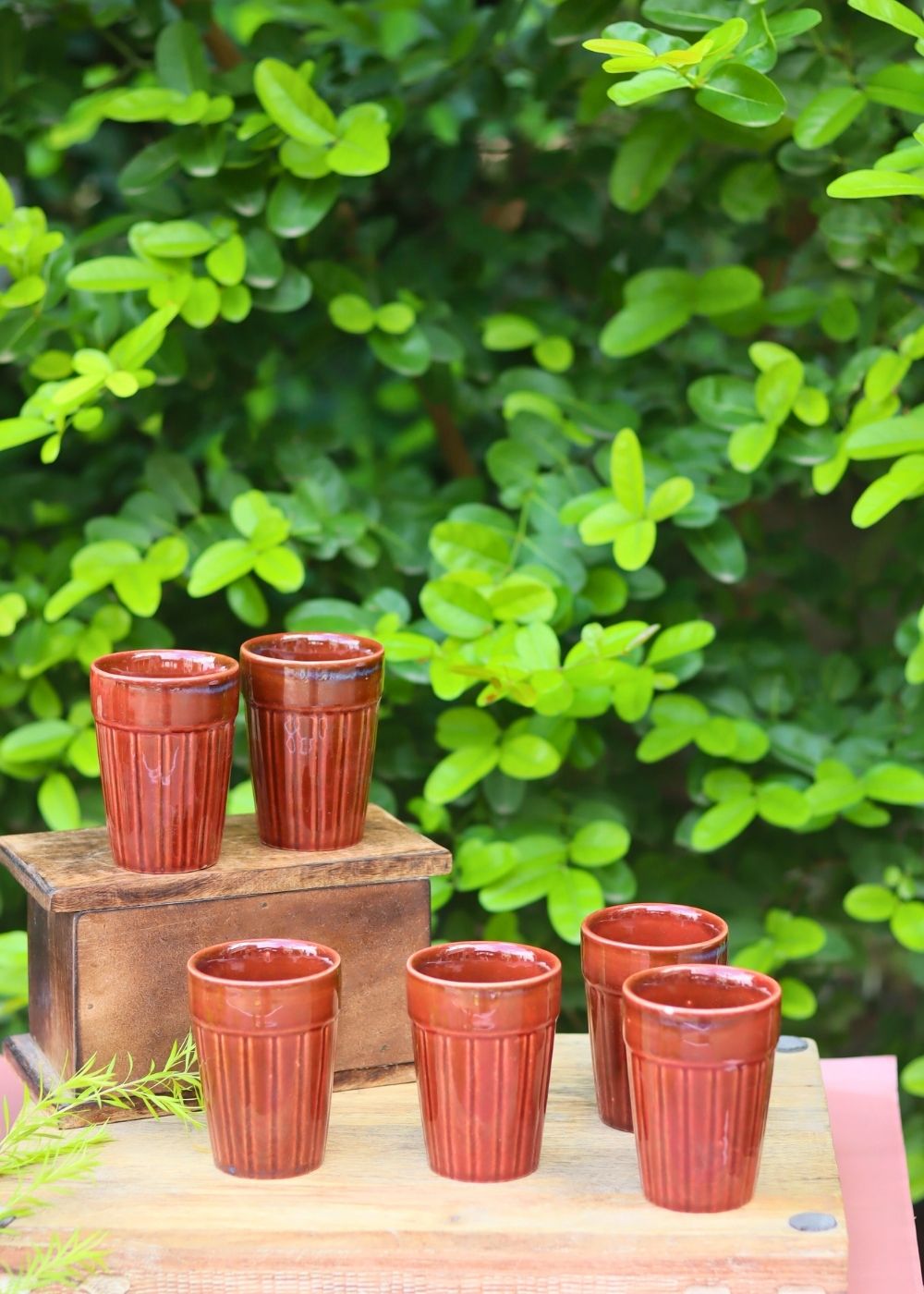 Set of 6 - Rust Kulhad handmade in India