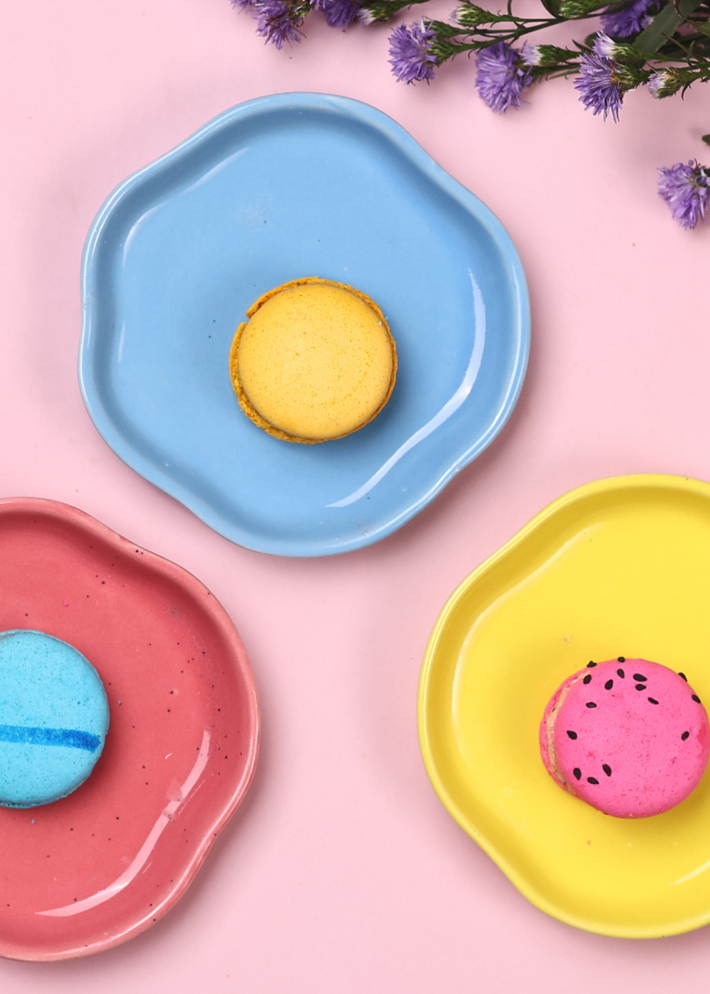 solid color handmade dessert plate ,ceramic 