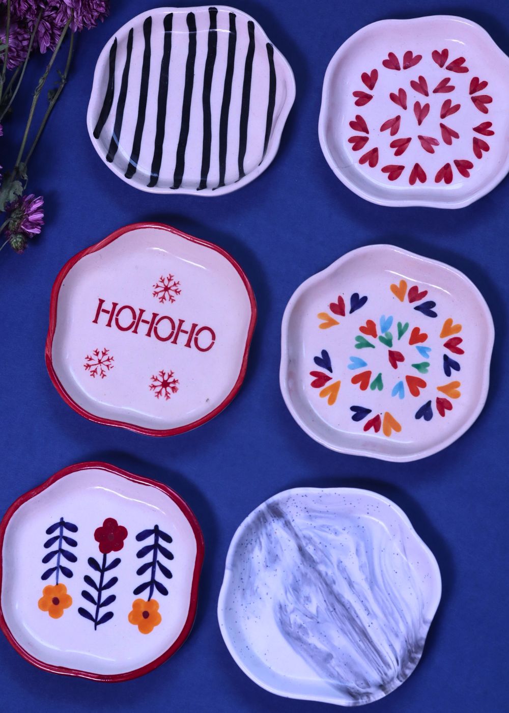 Set of 6 Chic Dessert Plates (for the price of 5) made by ceramic