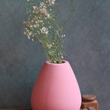 esoteric vase tall pink with matte finish