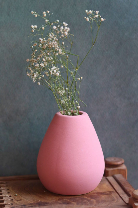 esoteric vase tall pink with matte finish