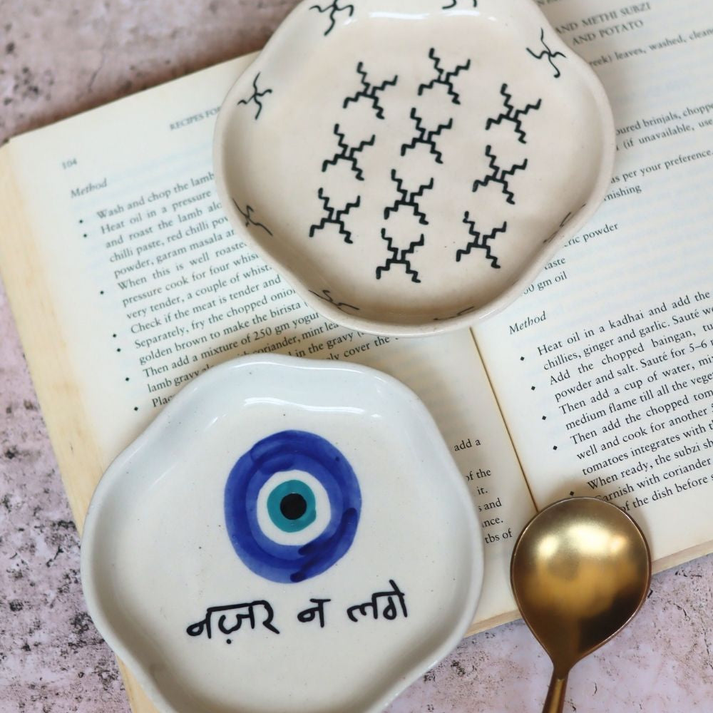 Crosses & Nazar Handmade Dessert Plate made by ceramic