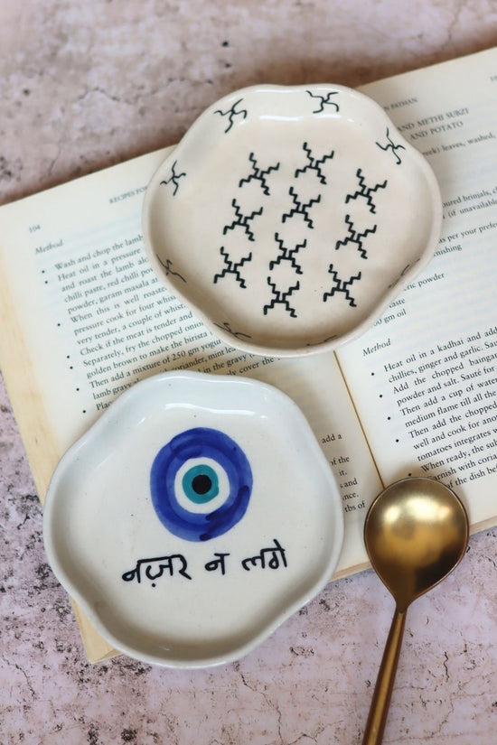 Crosses & Nazar Handmade Dessert Plate made by ceramic
