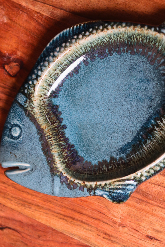 ceramic handmade fish platter