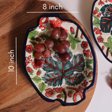 Handmade ceramic platter height & breadth