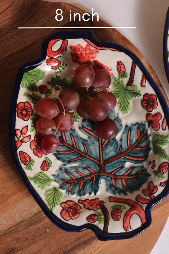 Handmade ceramic platter height & breadth