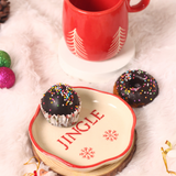 handmade dessert plate With cute christmas mug  made by ceramic 