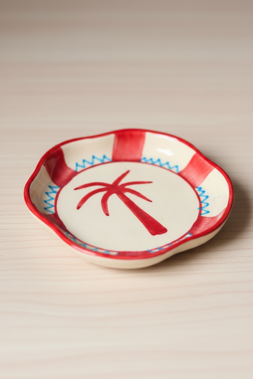 Palm Handmade Dessert Plate