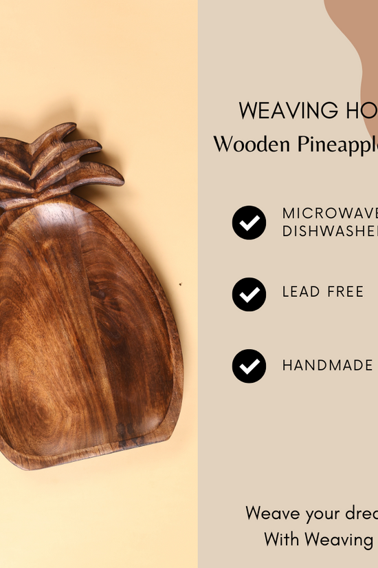Handmade wooden pineapple platter 