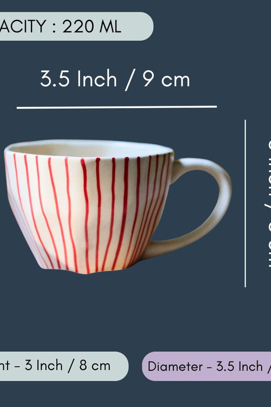 Red Lined Mugs