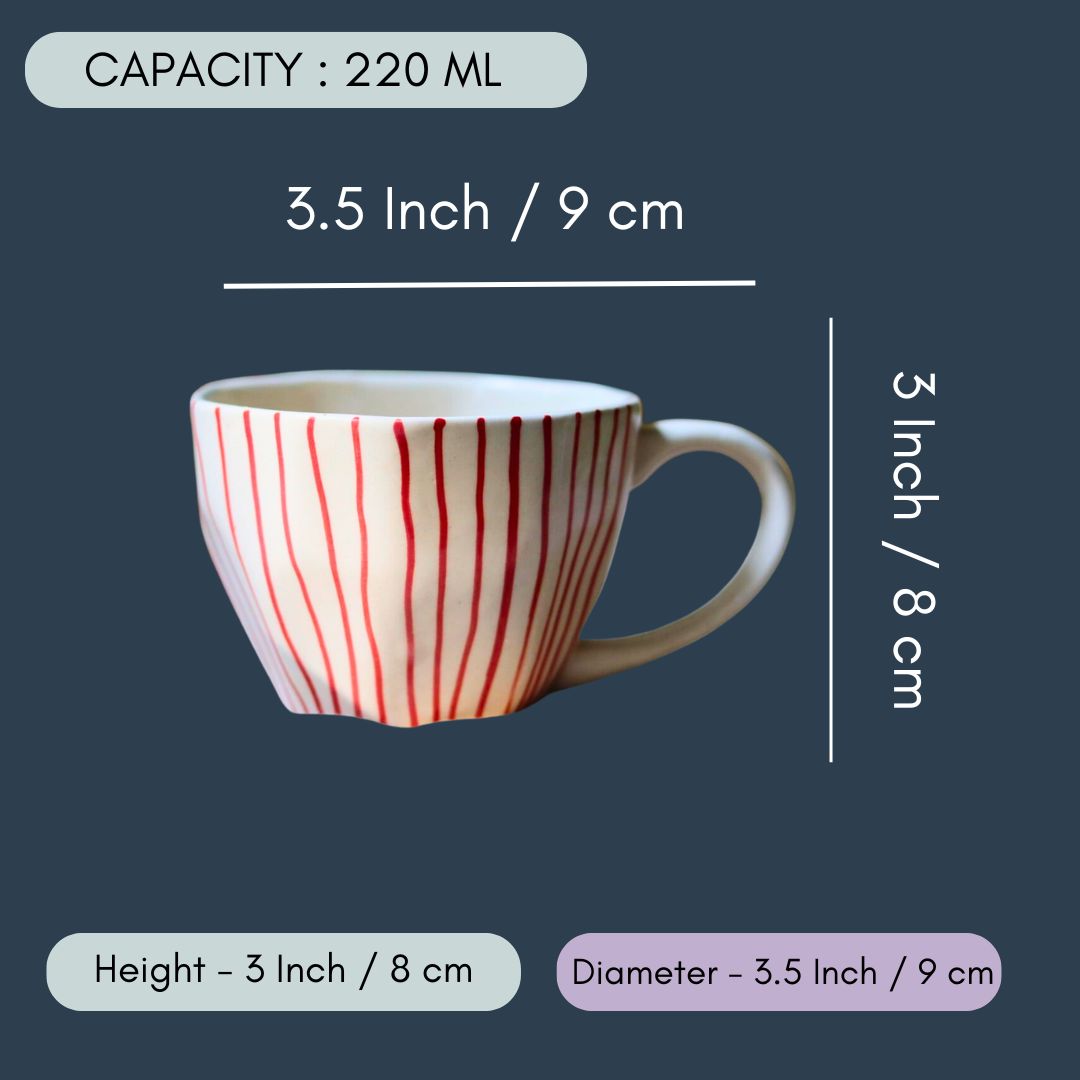 Red Lined Mugs