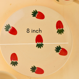 Handmade ceramic strawberry plate height & breadth