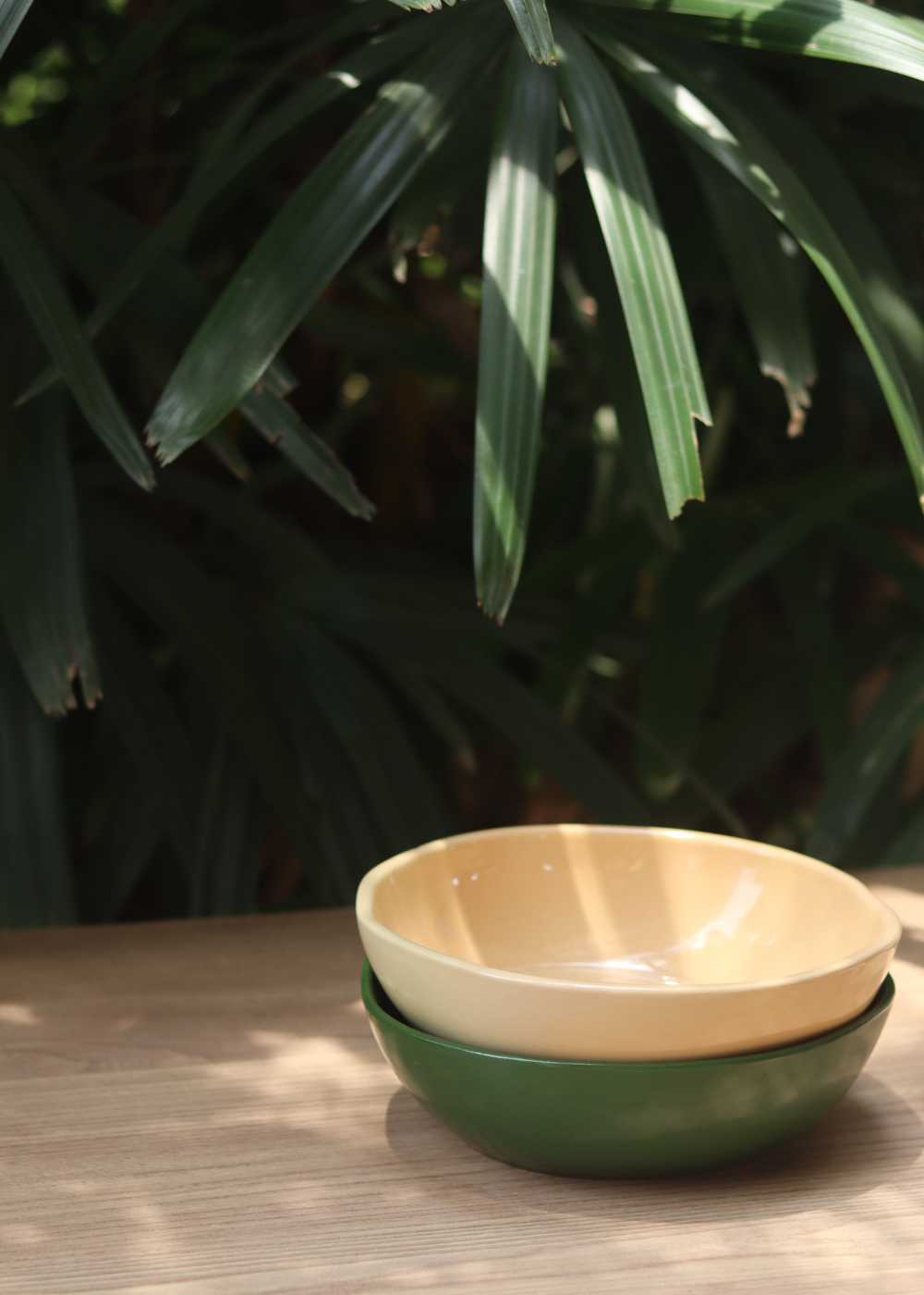 handmade green & nude curry bowl combo