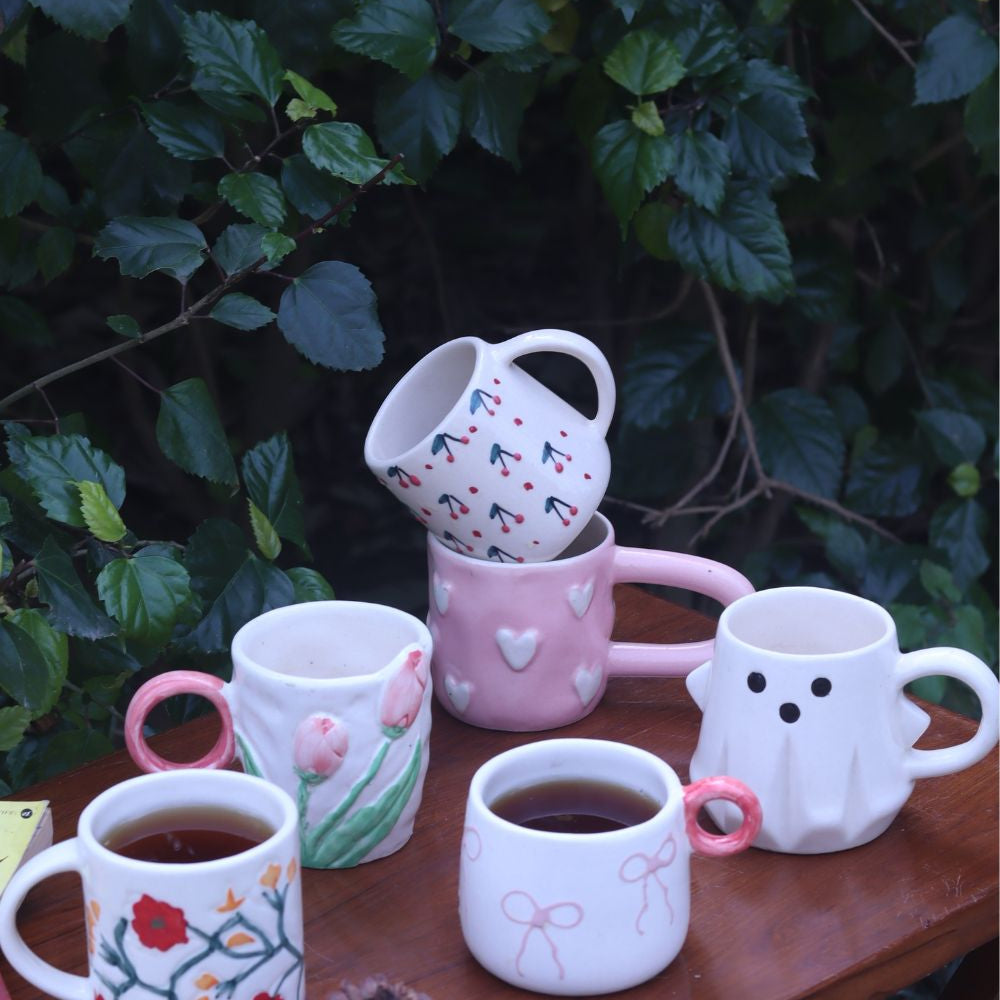 Set of 6 Coffee Lovers Delight Mugs (for the price of 5) made by ceramic