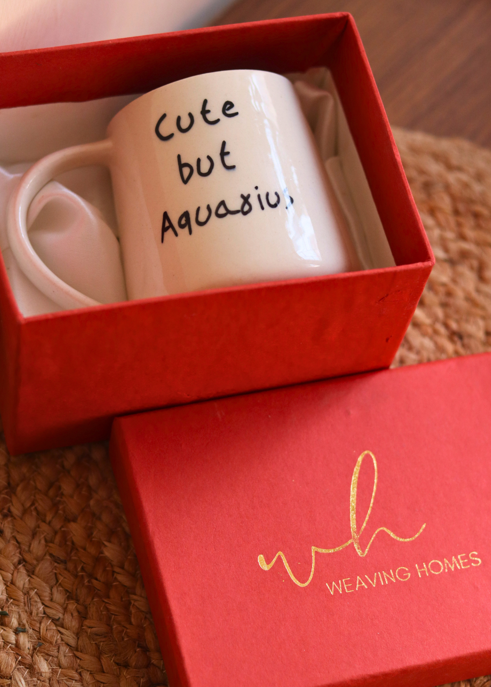 handmade cute but aquarius mug