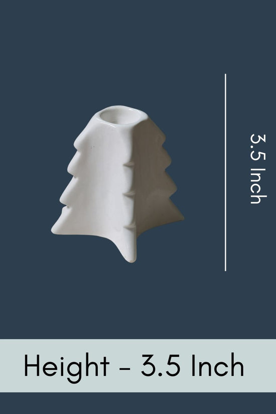 Christmas Tree Candle Stand- White