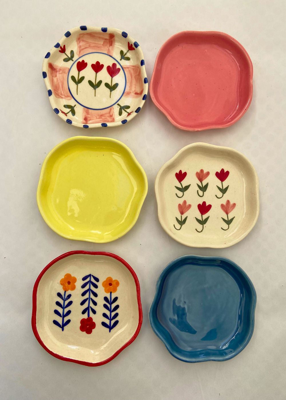 Set of 6 Delightful Treat Handmade Dessert Plate (for the price of 5) made by ceramic