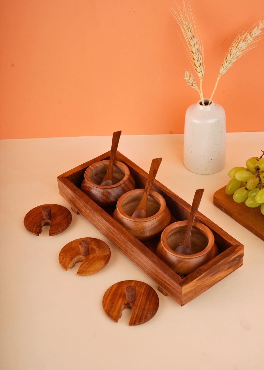 handcrafted Achaar Jar set 