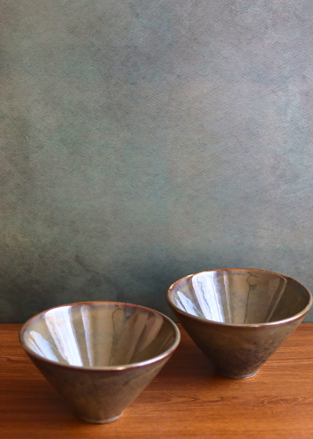 handmade olive conical Bowl