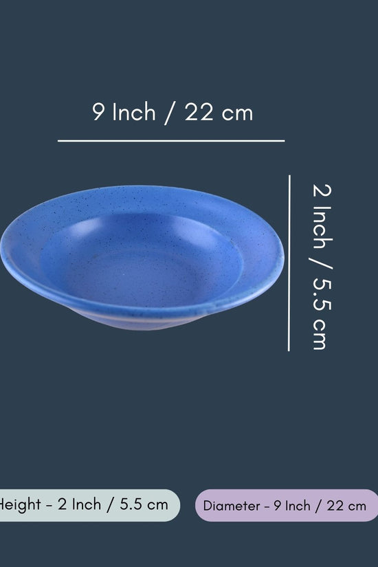 Matte Blue Pasta Plate