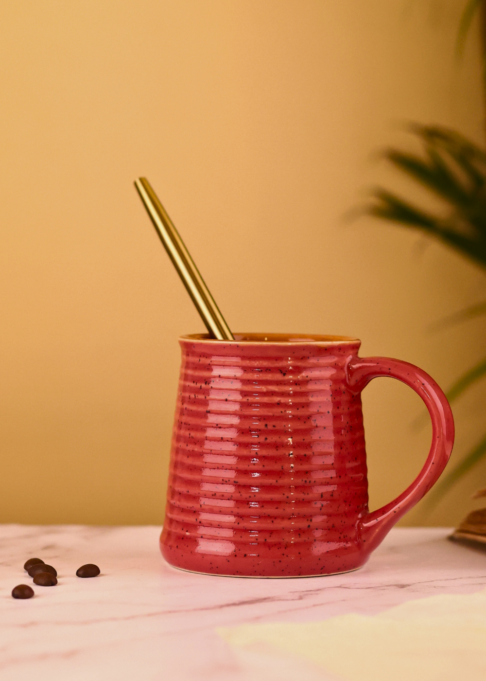 ceramic glossy red coffee mug 