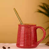 ceramic glossy red coffee mug 