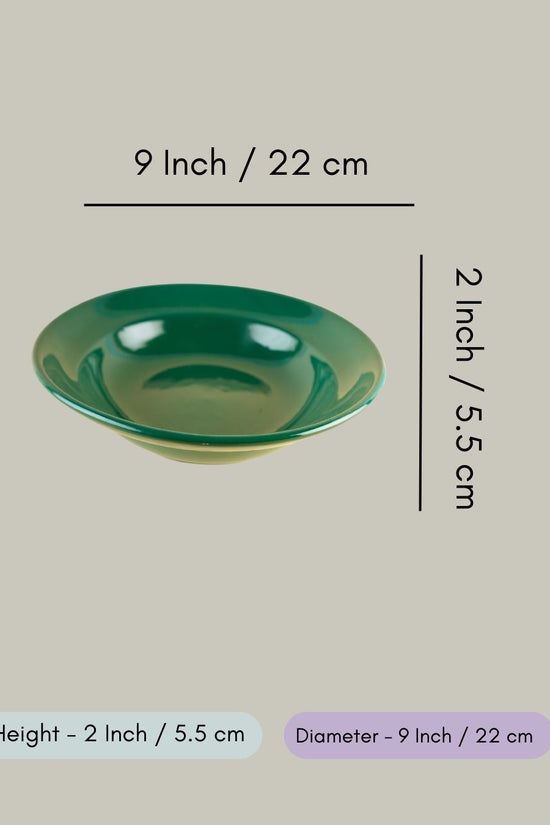 Sea Green Pasta Plate