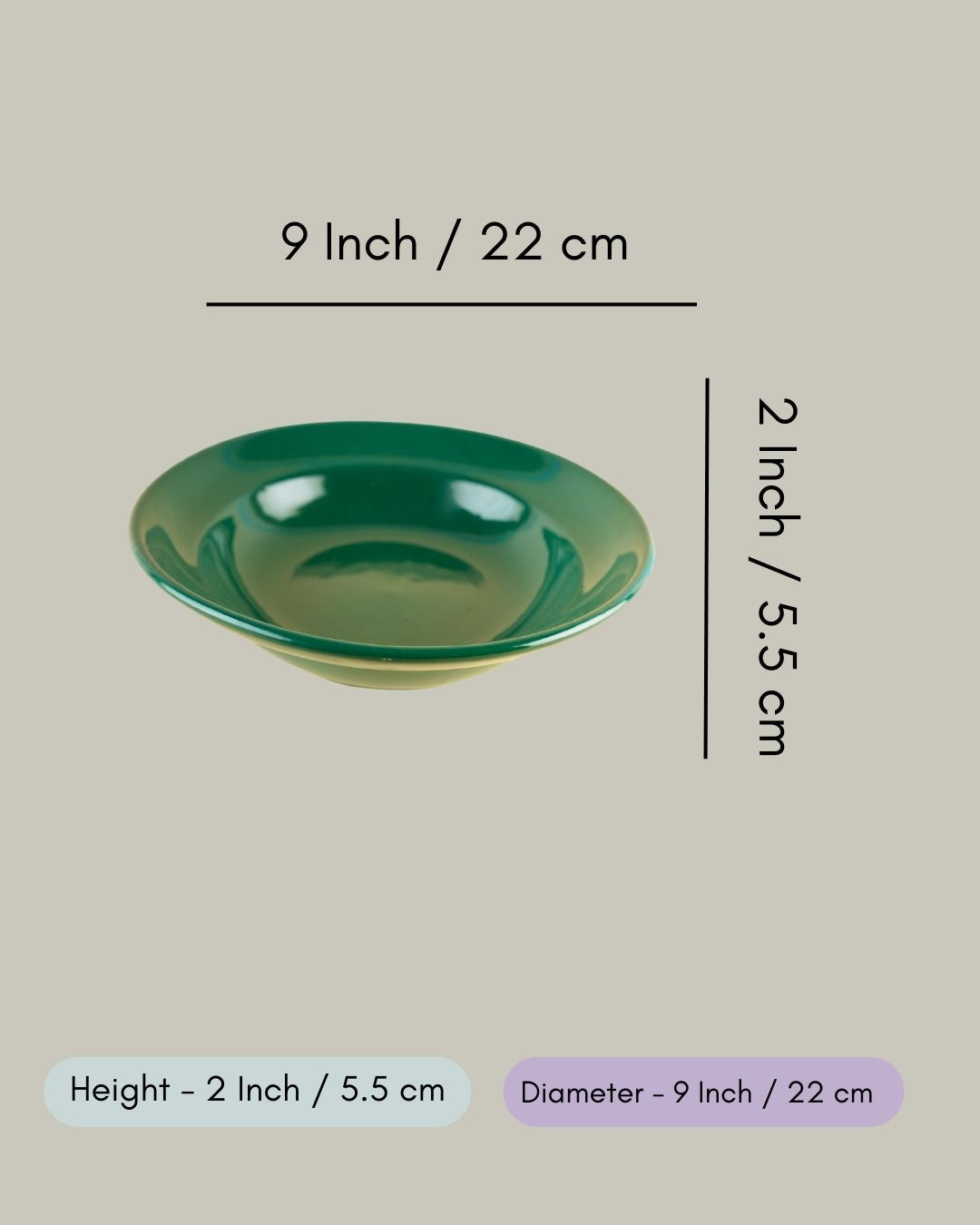 Sea Green Pasta Plate