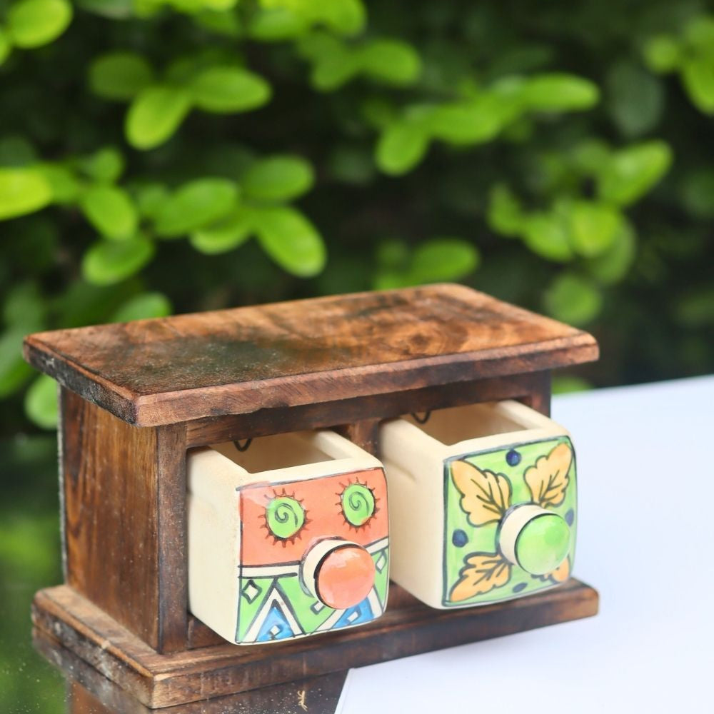handmade Wooden Decor Drawer – Vibrant Vibe