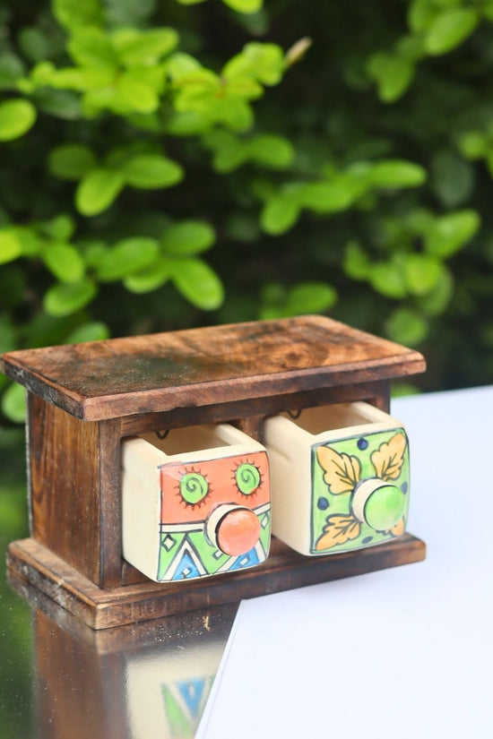 handmade Wooden Decor Drawer – Vibrant Vibe