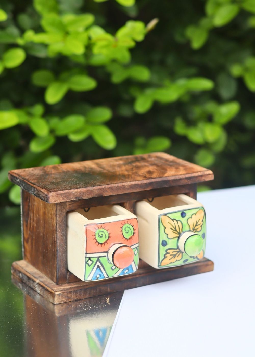 handmade Wooden Decor Drawer – Vibrant Vibe