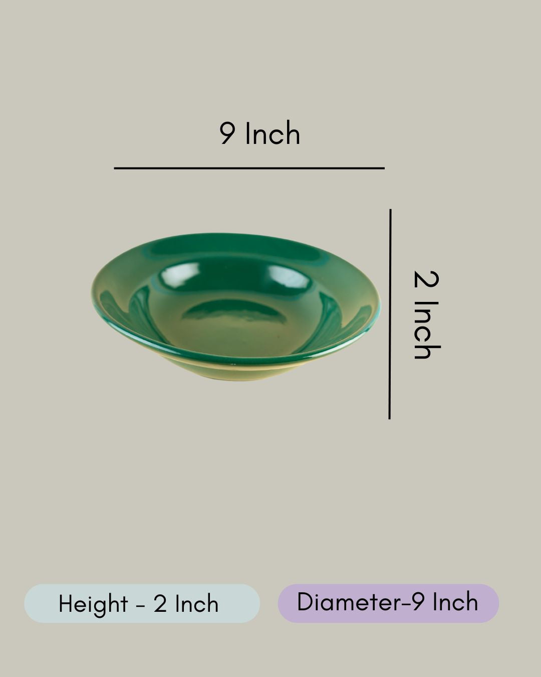 Sea Green Pasta Plate