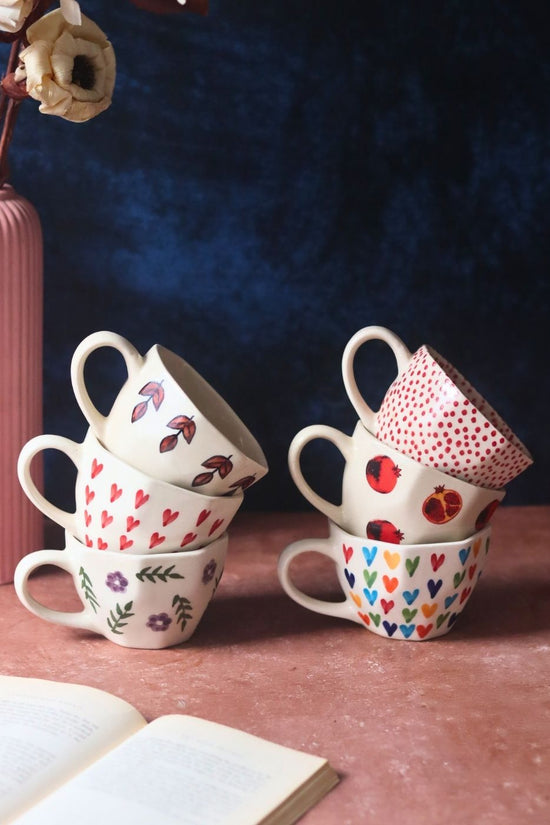 Set of 6 Morning Mates Mugs (for the price of 5) made by ceramic