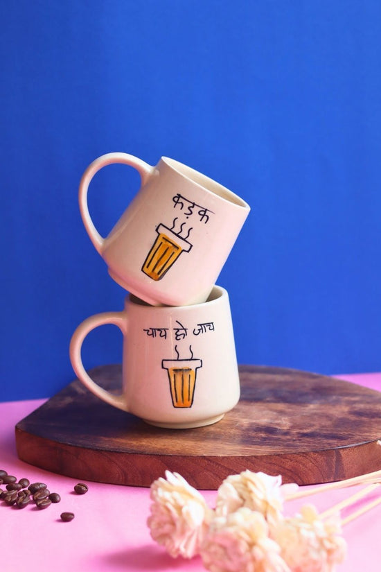 Set of 2 - Kadak & Chai Ho Jaye Mug - The Chai Lover Edit with premium quality material