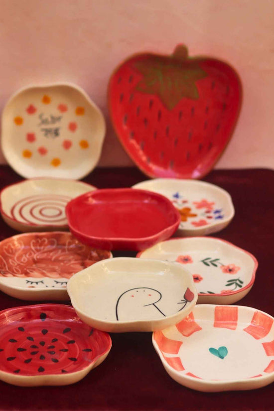 Set of 10 Cozy Hearts dessert plates combo (for the price of 7)
