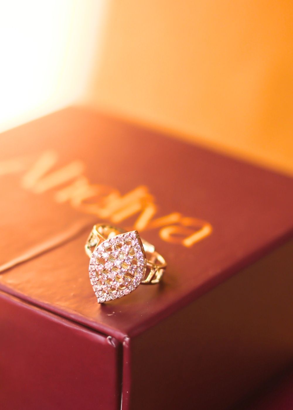 Stylish White AD Adjustable Ring