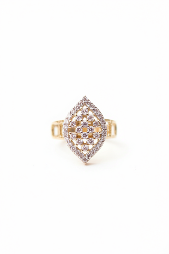 Stylish White AD Adjustable Ring