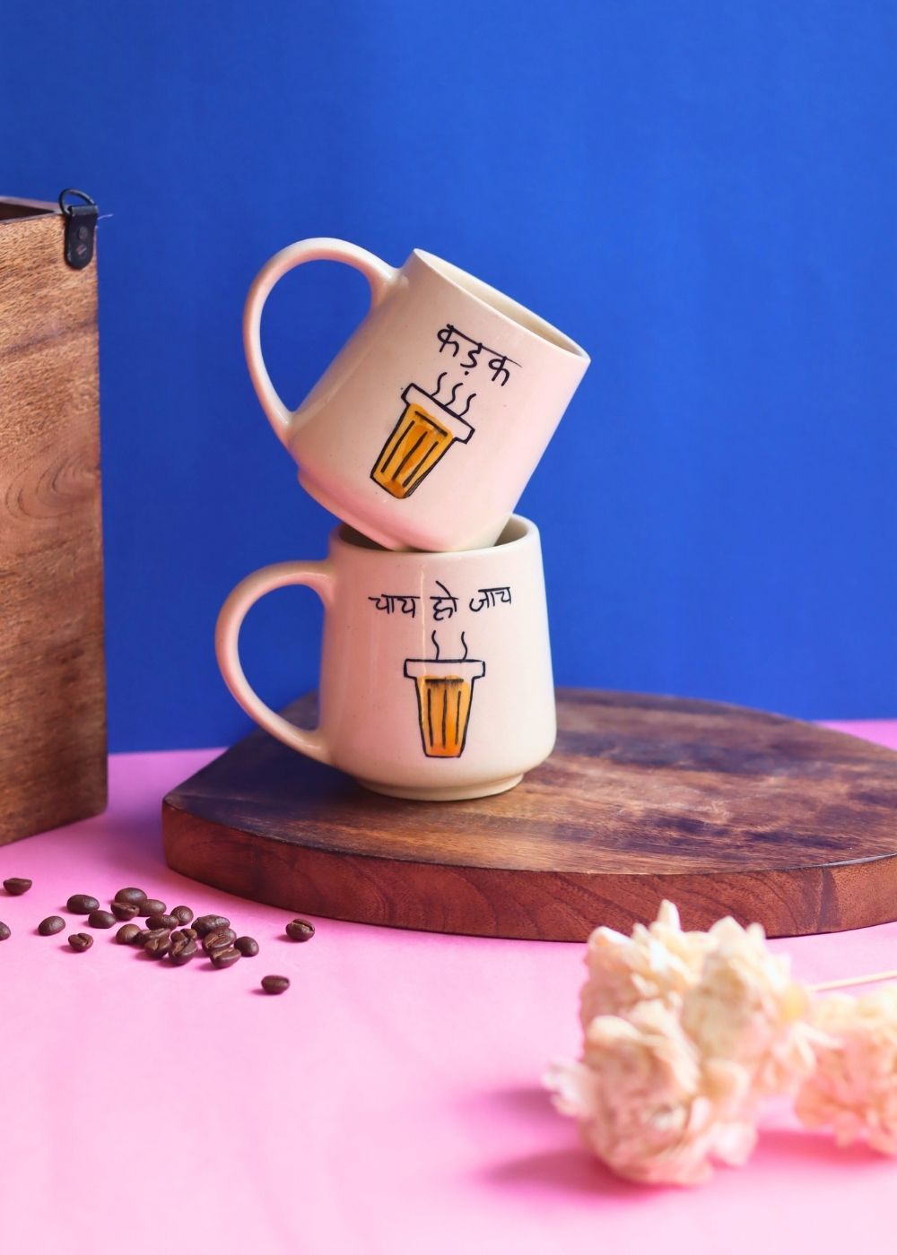 Set of 2 - Kadak & Chai Ho Jaye Mug - The Chai Lover Edit handmade in India