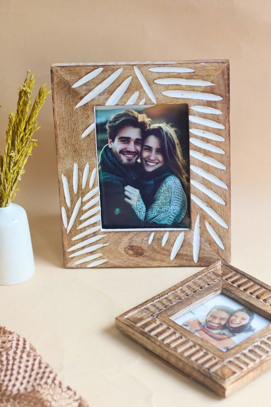 Carved Leaf Photo Frame & Modern Square Wooden Frame with premium quality material