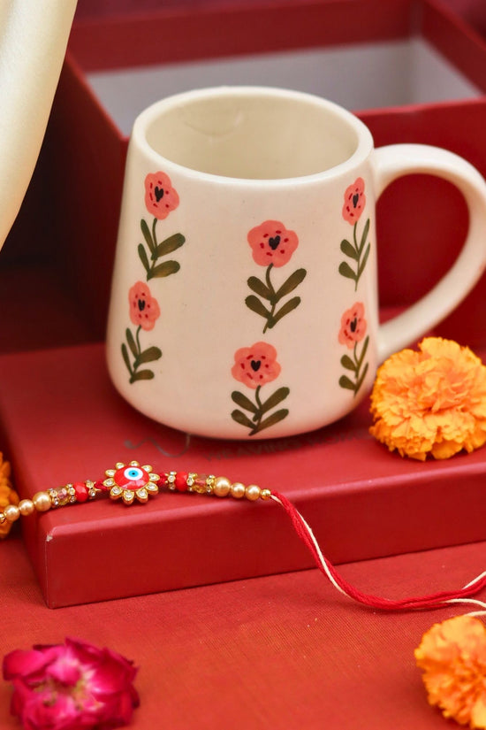 Poppy Flower Mug rakhi Gift Box made with premium  quality material