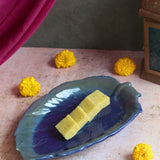 Handmade Royal Blue Betel Leaf Platter