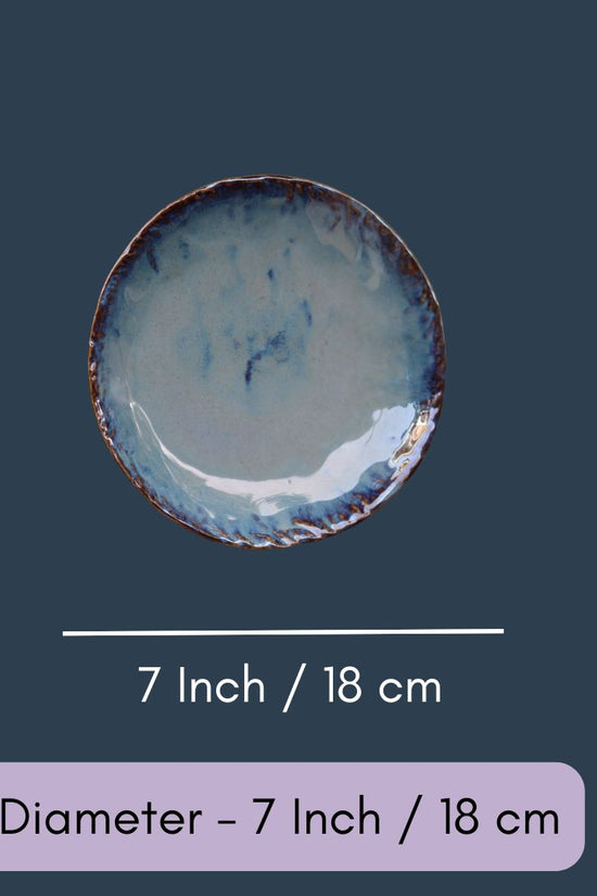 Grey Stoneware Snack Plate