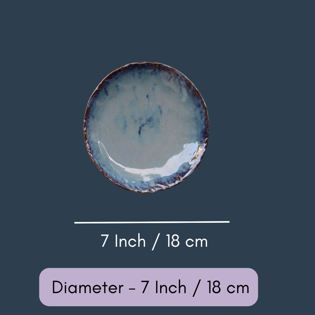 Grey Stoneware Snack Plate