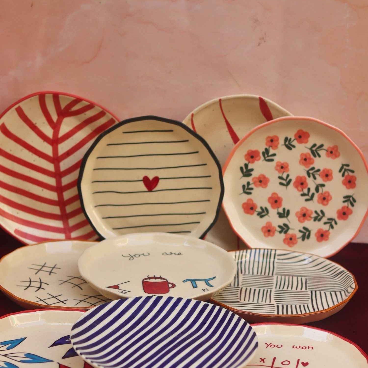 Set of 10 Berry Love Snack plates combo (for the price of 7)